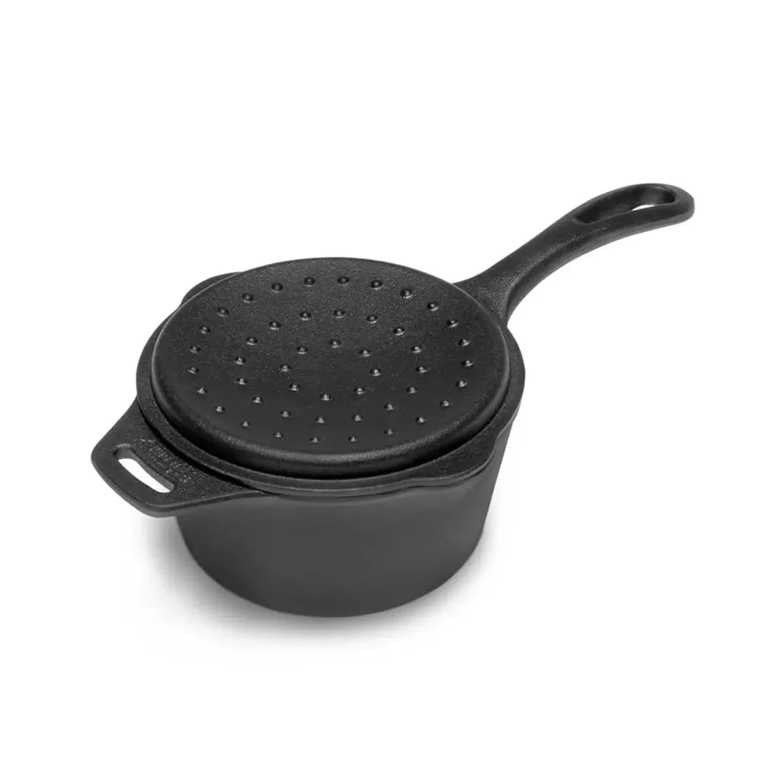 Cast Iron Saucepan with Lid 2L - Image 4