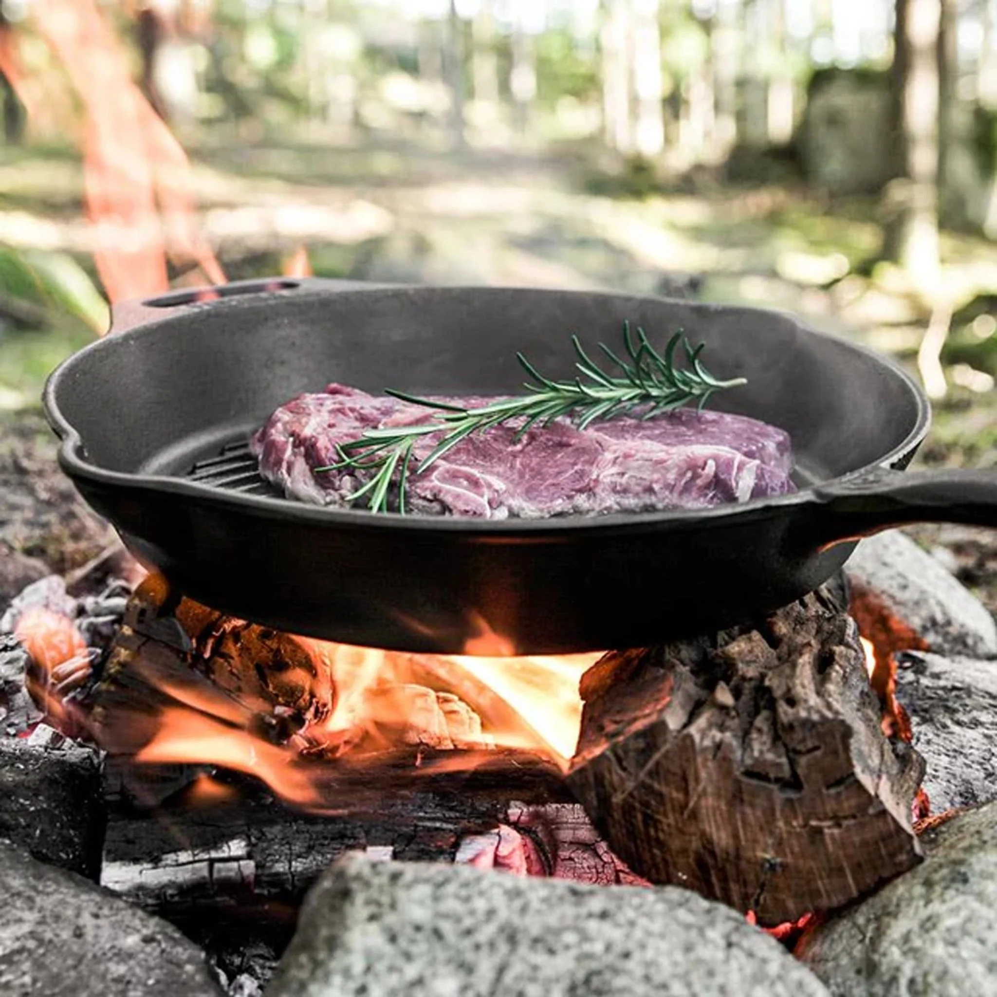 Grill Fire Skillet with two Pan Handles - Image 3