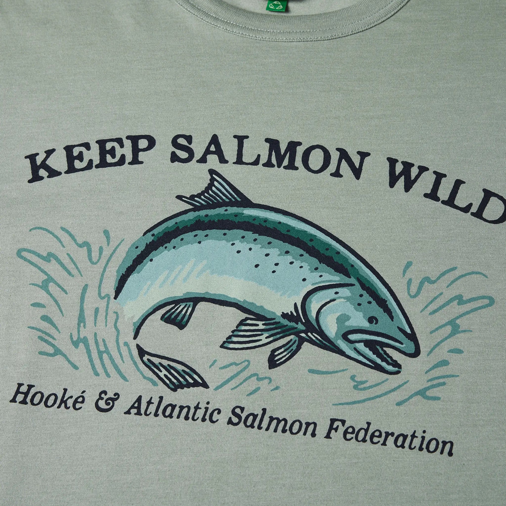 M's Keep Salmon Wild Long Sleeve Tee - Image 3