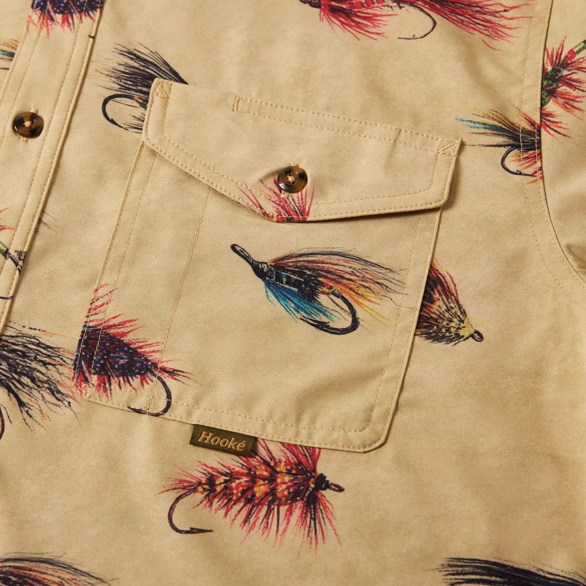 M's Atlantic Salmon Flies Short Sleeve Shirt - Image 5
