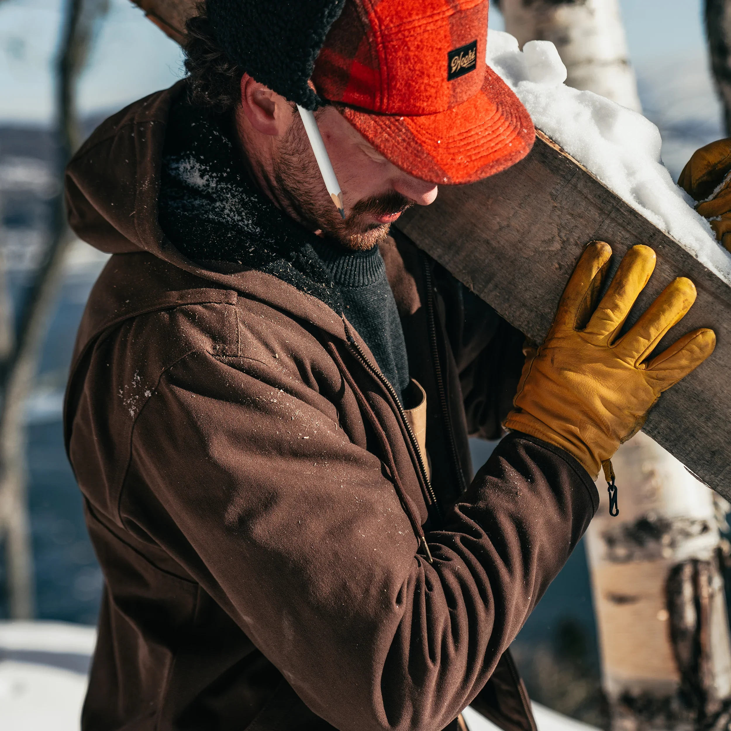 M's Hooded Pile Work Jacket - Image 9