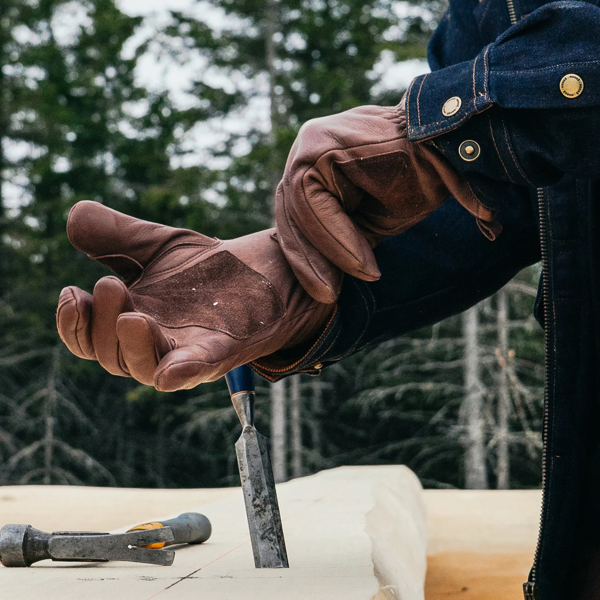 Lined Leather Work Gloves - Image 2