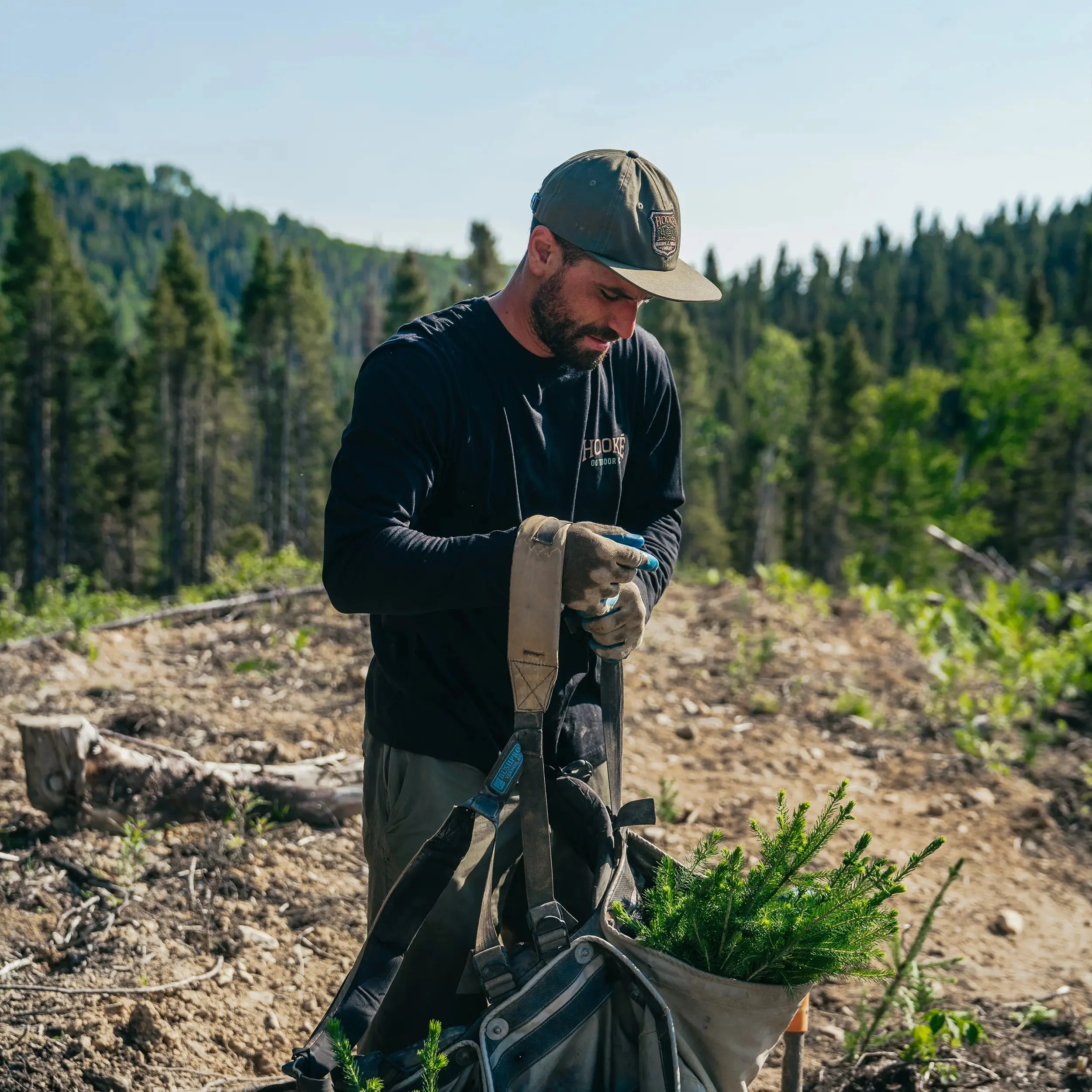 M's Pine Trees Long Sleeve Tee - Image 4